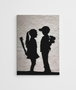 Wallity WY61 Banksy Lienzo Decorativo Enmarcado 50 x 70 cm